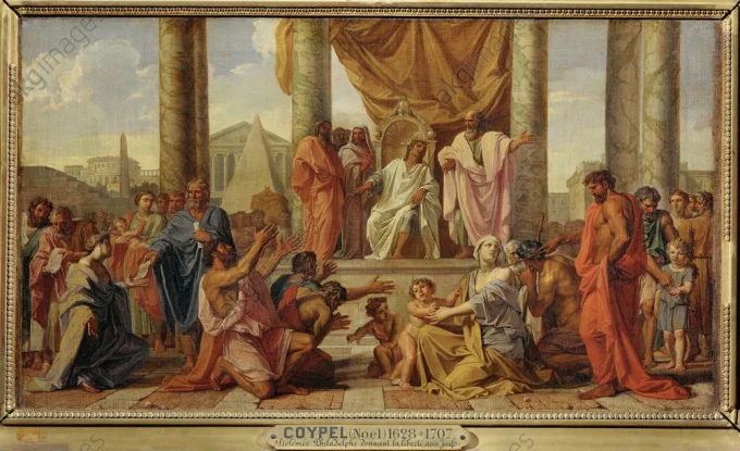 Ptolemäus II. gibt Juden Freiheit/Coypel - Ptolemy II Sets Jews Free /Ptg./ Coypel - Ptolémée Philadelphe... / Coypel